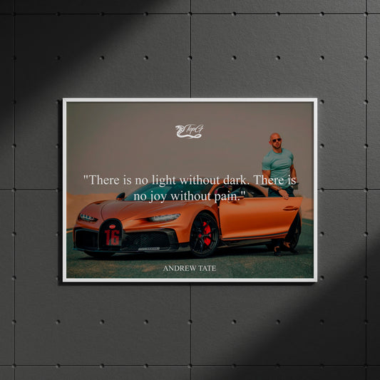 Quote Bugatti™ Andrew Tate Poster Top G Cobra