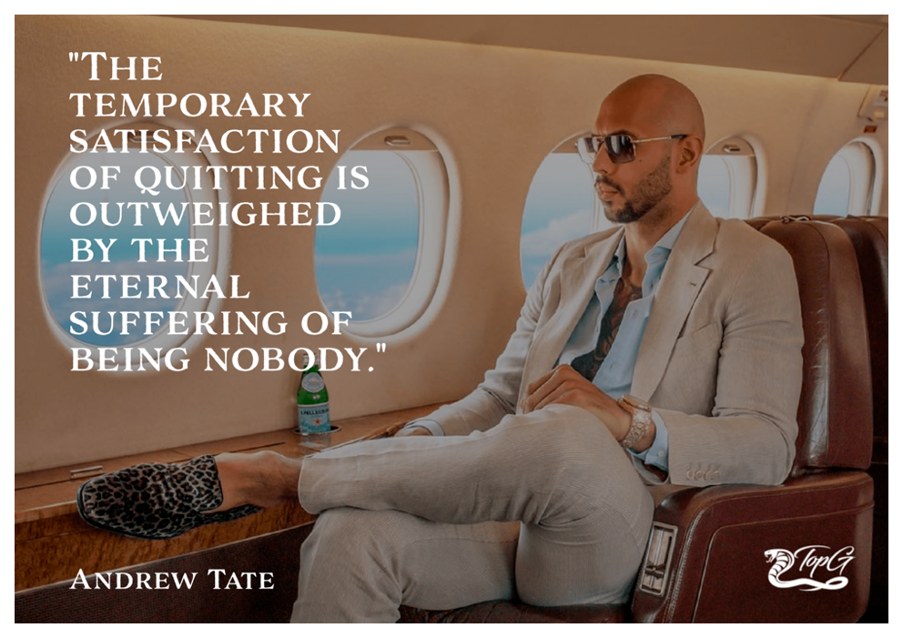 Quote Private Jet™ Andrew Tate Poster Top G Cobra